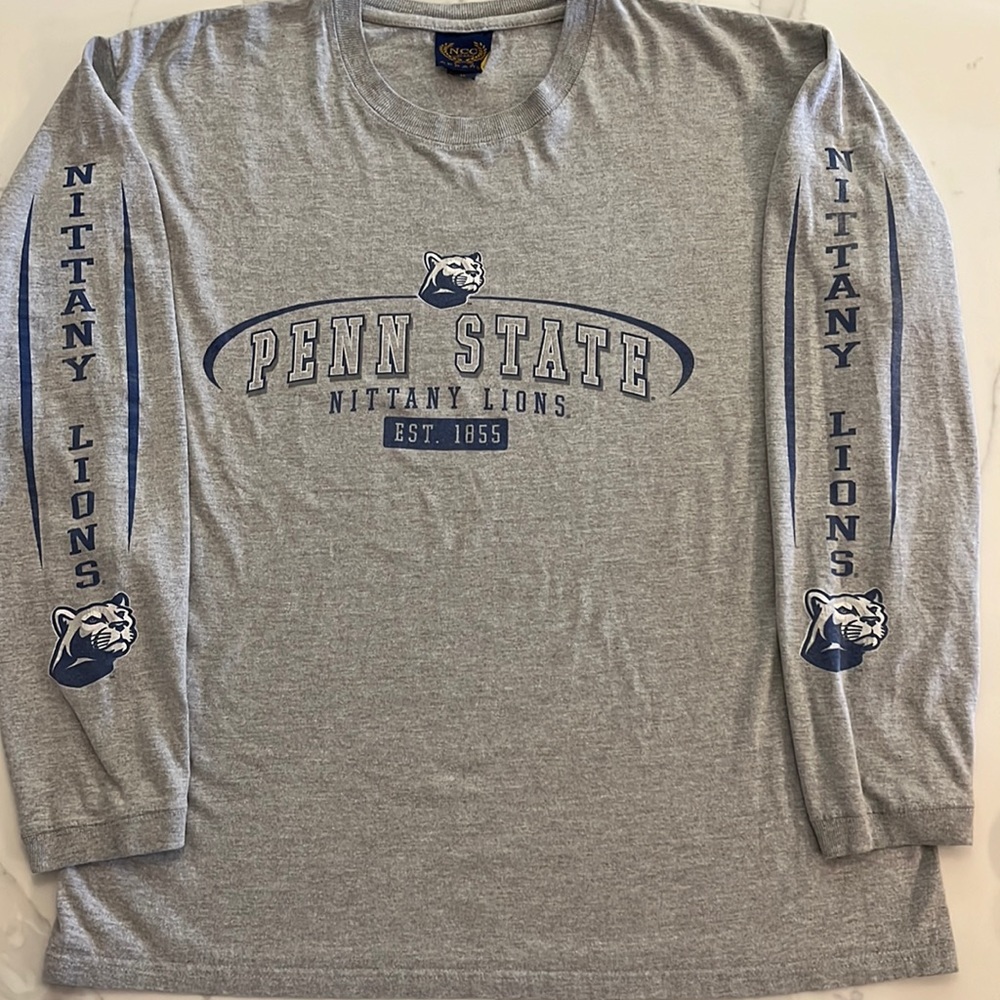 Penn State Nittany Lions Long Sleeve Gray t-shirt size-XL